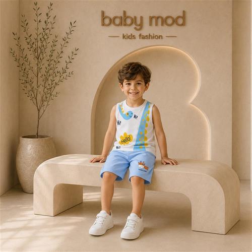 ست تاپ شلوارک طرح زرافه کد 478