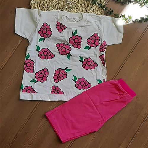 ست تیشرت شلوارک طرح انگور کد 43