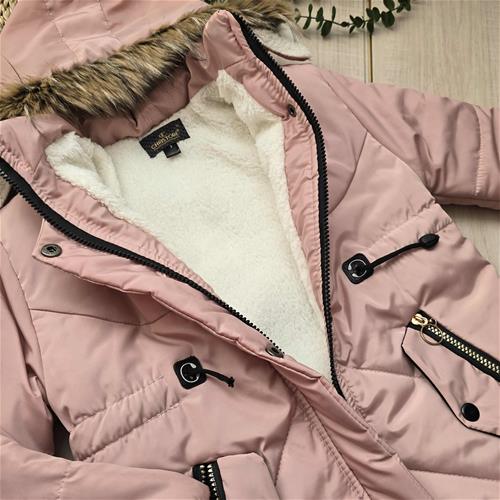 کاپشن دخترانه صورتی کد 263